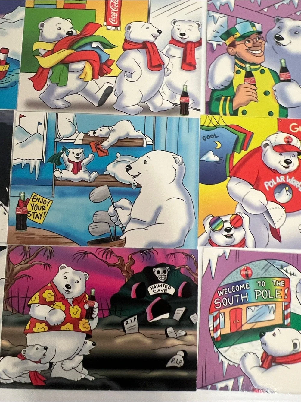 1996 South Pole Vacation Coca Cola Polar Bears Trading Cards (15) - Lot #1